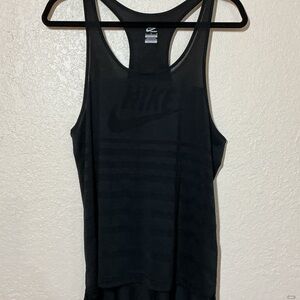 Nike Black Racerback Mesh-Panel Tank Top